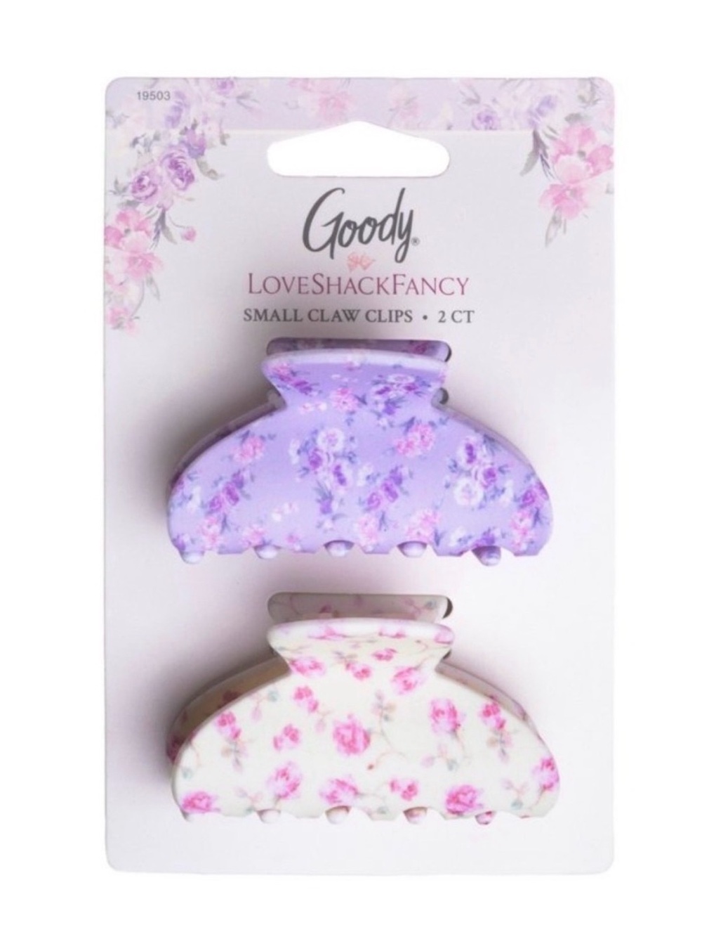 LoveShackFancy x Goody Small Claw Clip - 2ct - Happy Thoughts And Ribbon Rosa